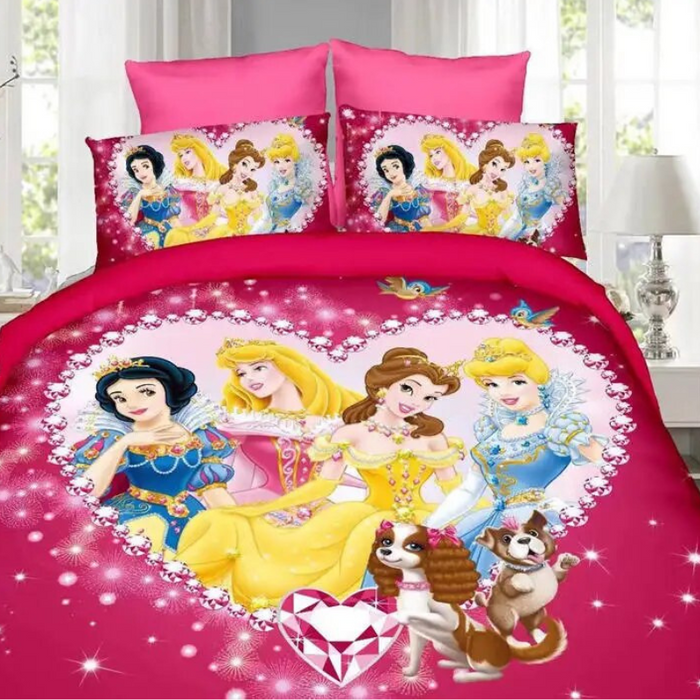 Cordate Princess Printed Bedding Set