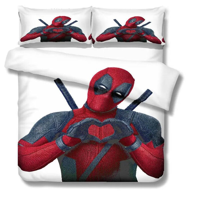 Deadpool Print Duvet Covers With Pillowcase