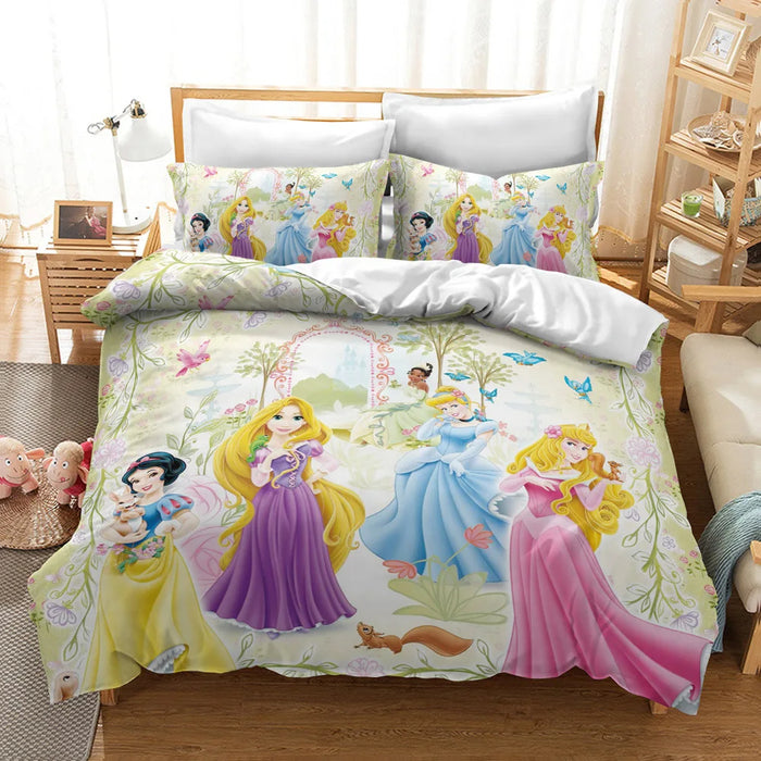 Disney Princess Cartoon Printed Bedding Set