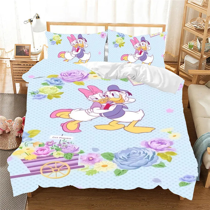 Donald Duck Cartoon Printed Bedding Set