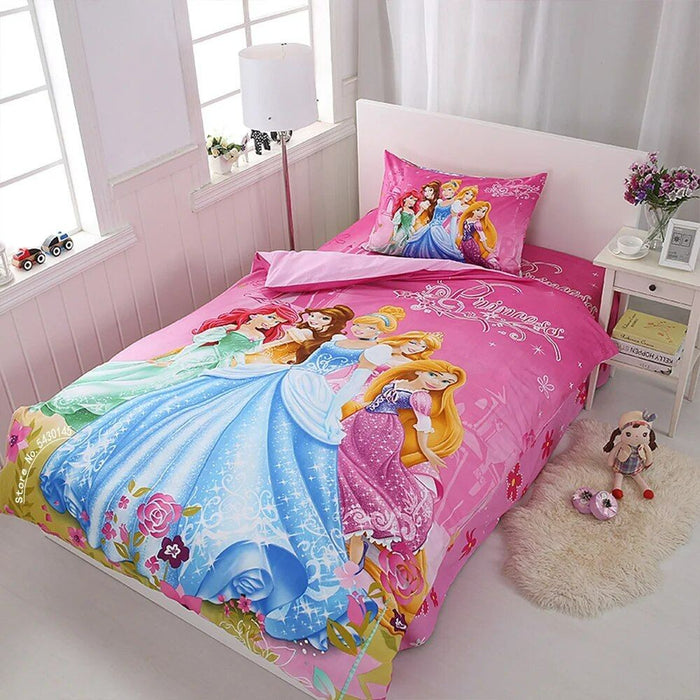 Elegant Cartoony Princess Theme Bedding Set