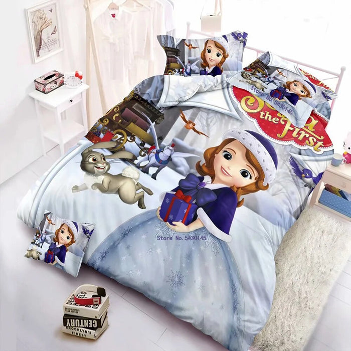 Elegant Princess With Animal Print Bedding Set