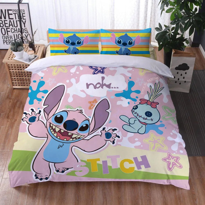 Elegant Themed Cartoony Printed Bedding Set