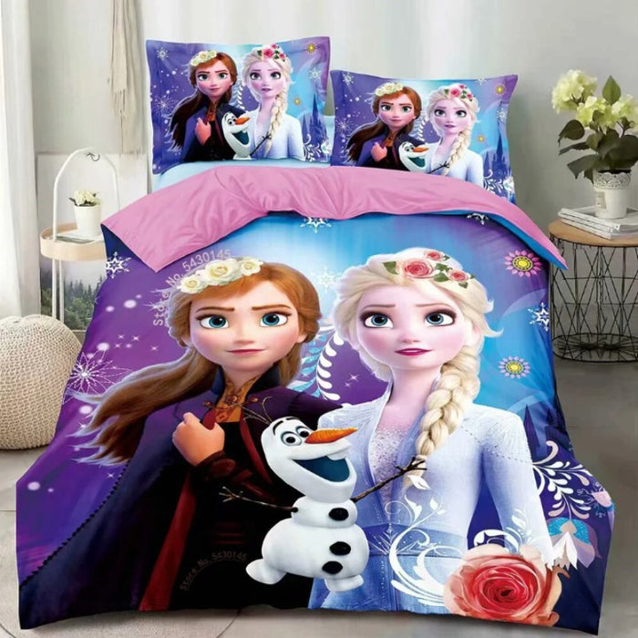 Frozen Elsa And Anna Pillowcase With Duvet Covers