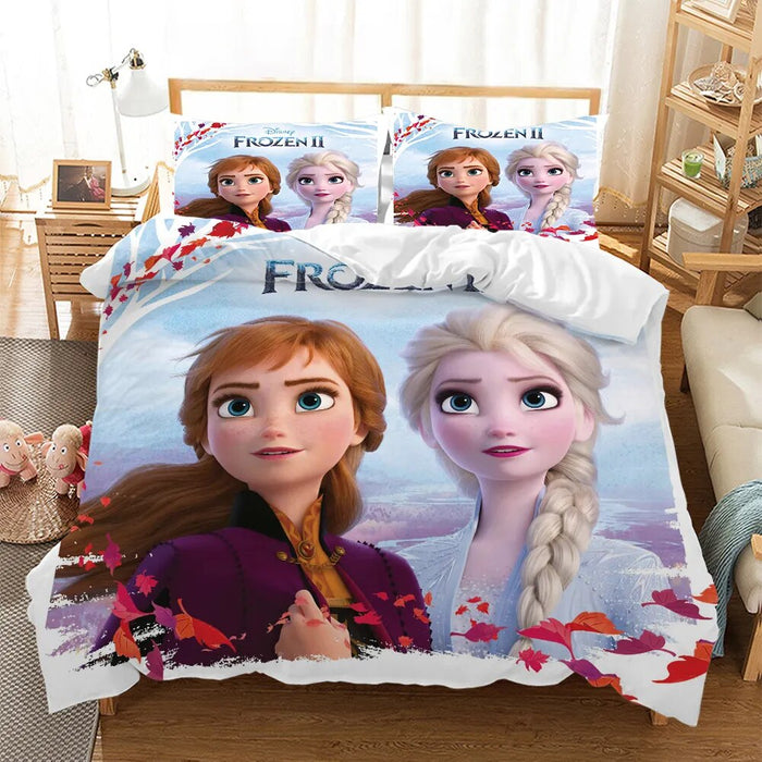 Frozen Elsa Anna Patterned Complete Bedding Set