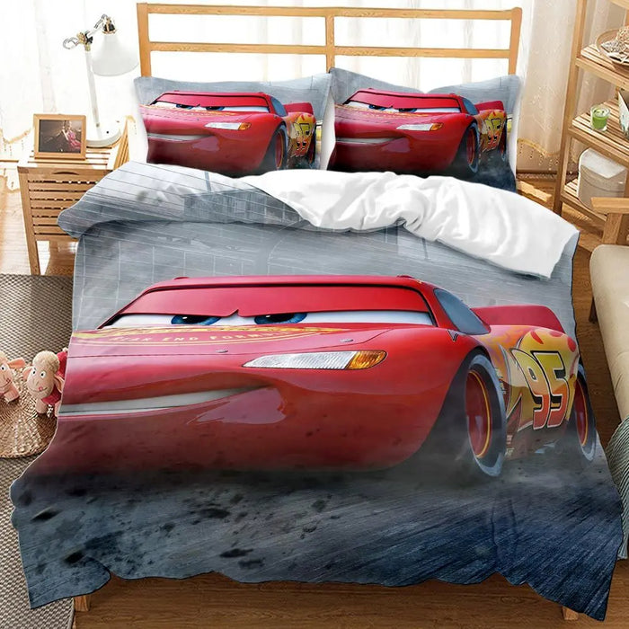 McQueen Cars Cartoon Printed Bedding Set