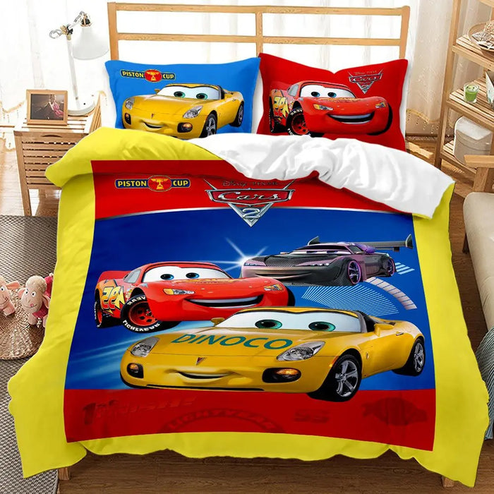 McQueen Cars Printed Duvet Bedding Cover Set