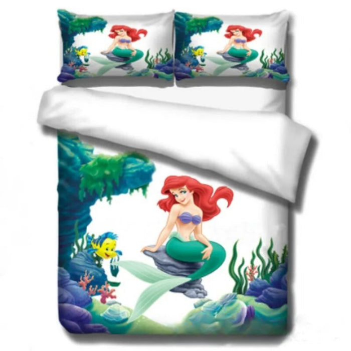 Mermaid Printed Duvet Covers With Pillowcase
