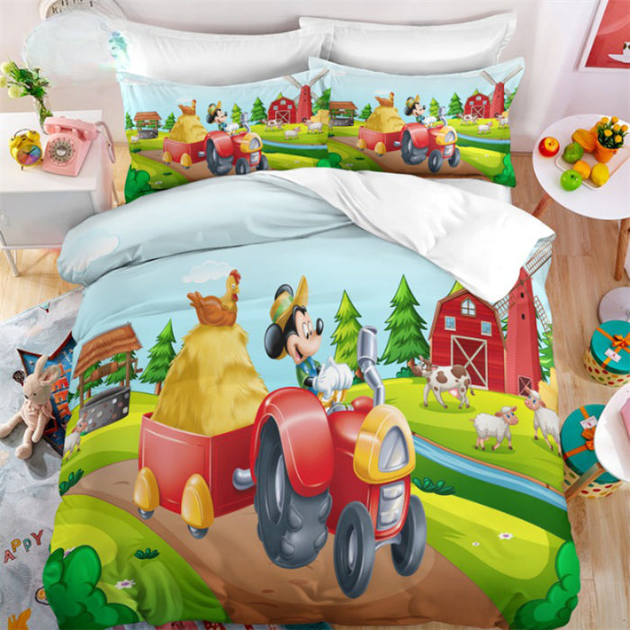 Mickey Minnie Cartoon Printed Bed Cover Sets