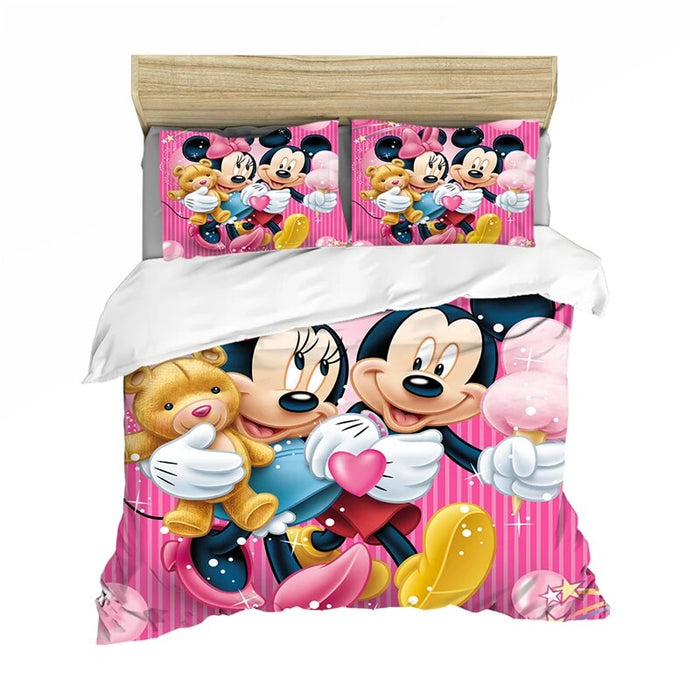 Mickey Minnie Elegant Themed Bedding Set
