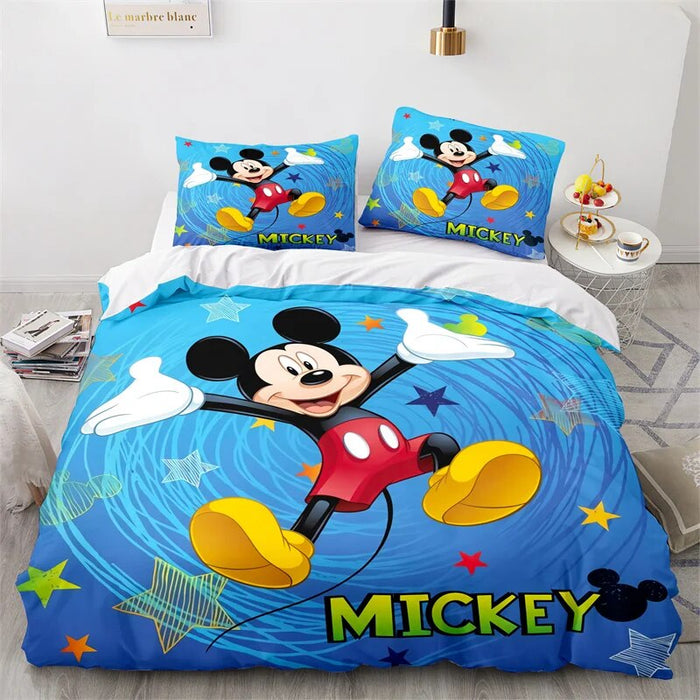 Mickey With Star Printed Bedding Set