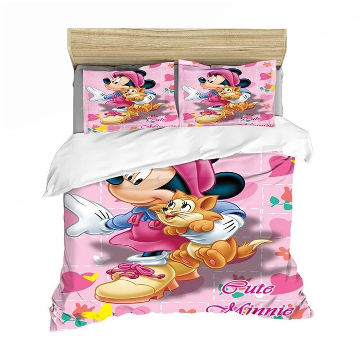 Minnie Printed Duvet And Pillow Cover Set
