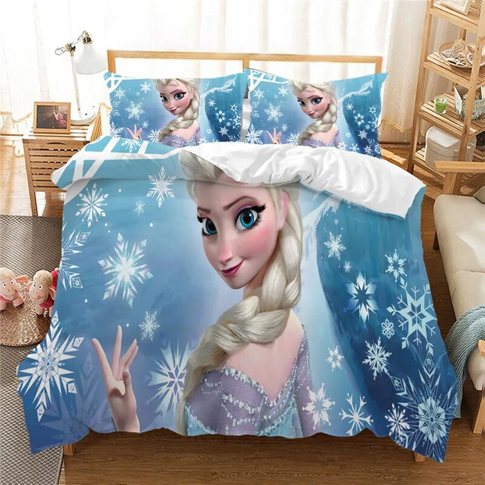 Princess Anna Elsa Printed Bedding Set