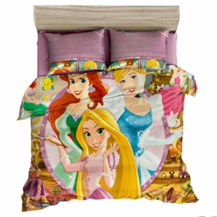 Princess Disney Cartoon Print Bedding Set
