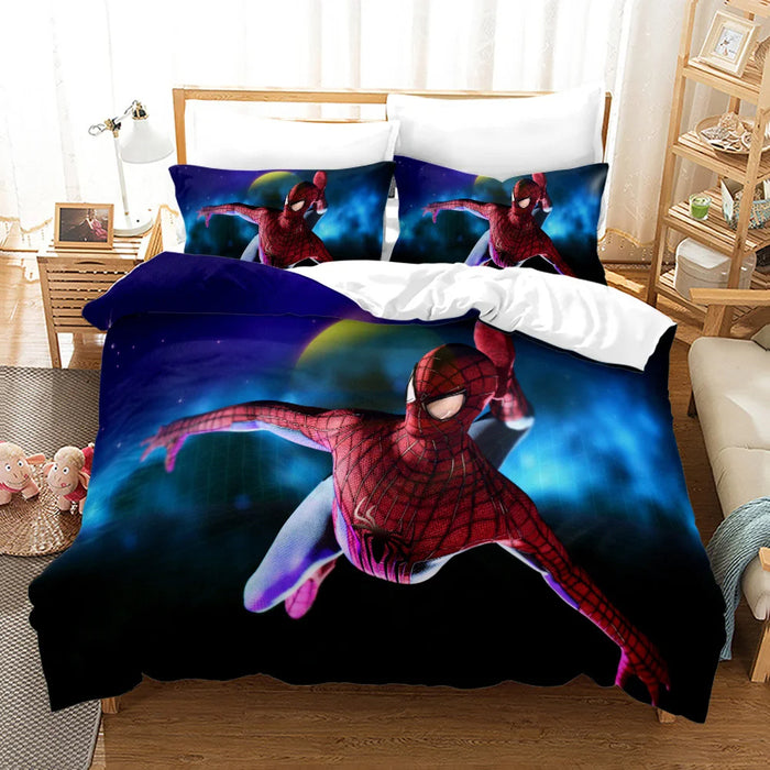 Spiderman Printed Duvet Bed Cover Set