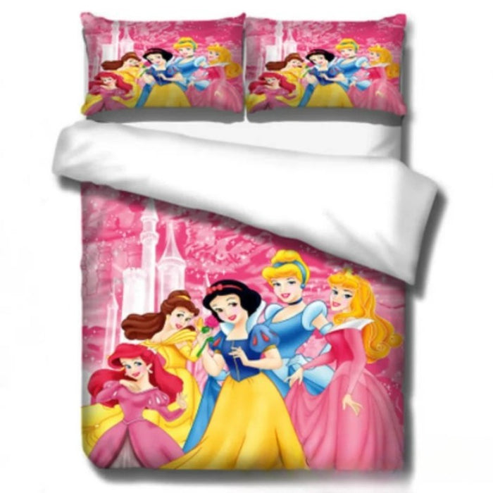 Princess Cartoon Patterned Bedding Set