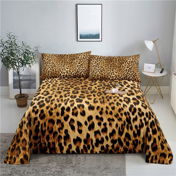 Camouflage And Pattern Color Printed Bed Flat Bedding Set