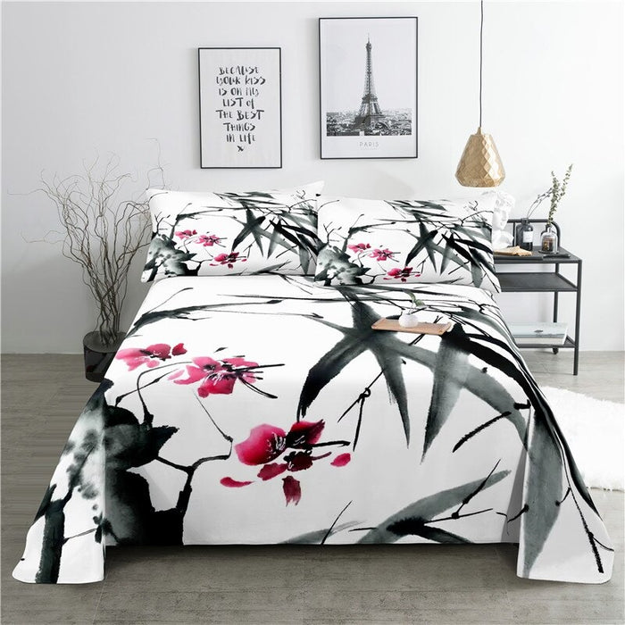 Printed Landscape Painting Bedding Set