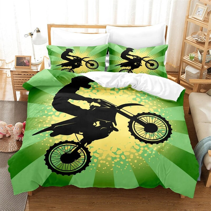 Bicycle Exercise Print Duvet Cover Set