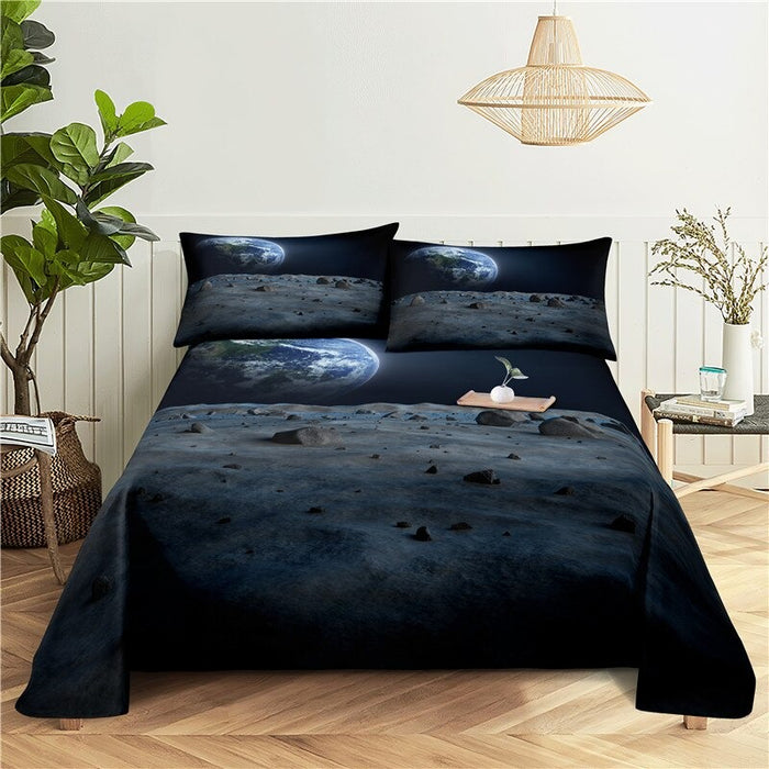 Night View Scene Print Bedding Set