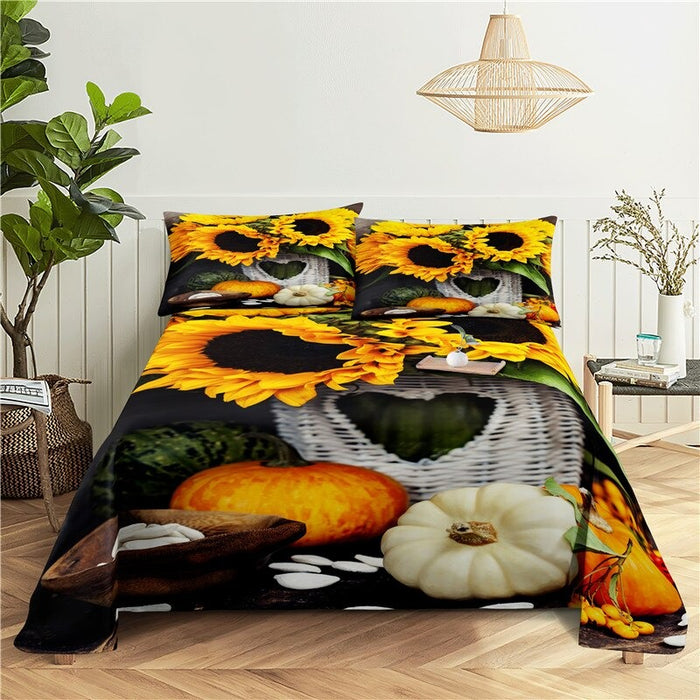 Sunflower Printed Bedding Set