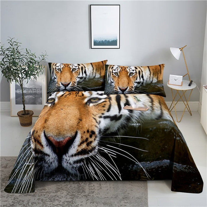 3D Tiger Print Bedding Set