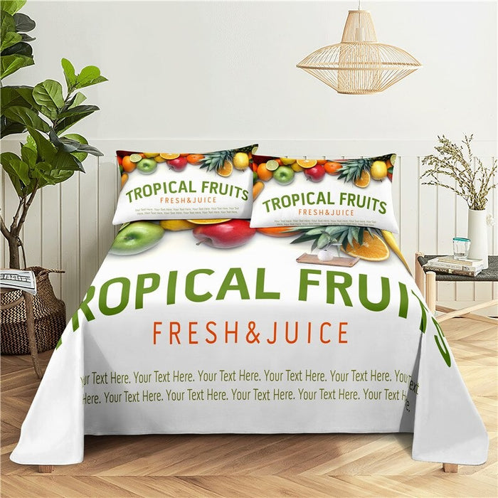 Fresh Fruit Print Bedding Set