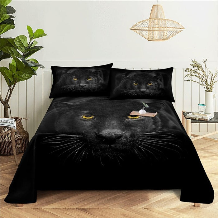 Leopard Polyester Digital Printed Bedding Set