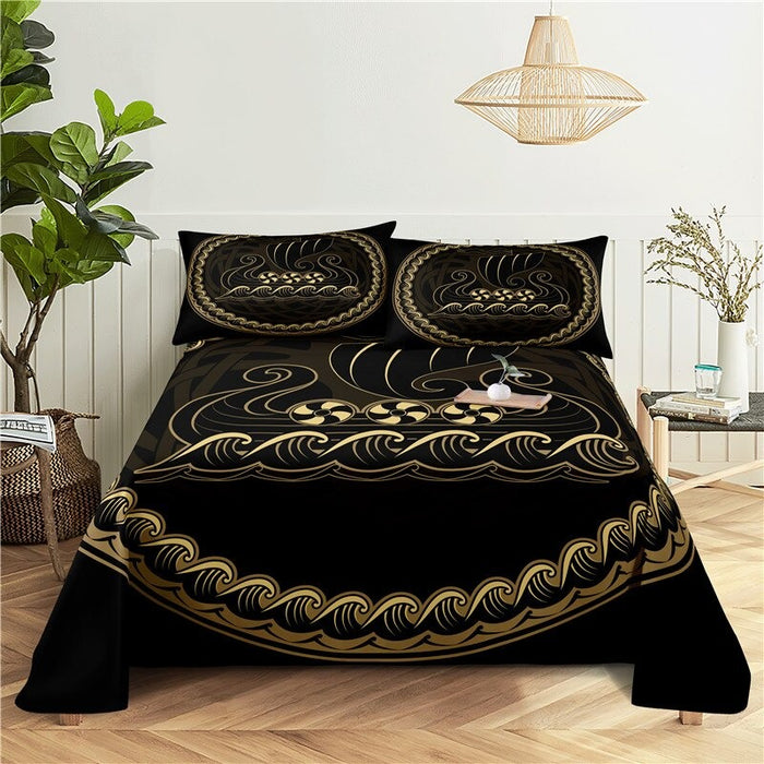 Circular Pattern Polyester Digital Printed Bedding Set