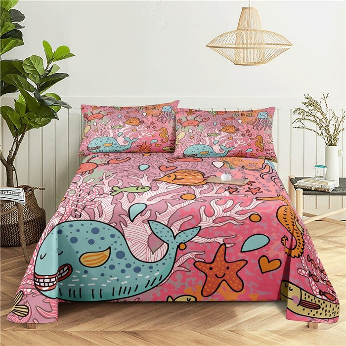 Cartoon Animal Print Bedding Set