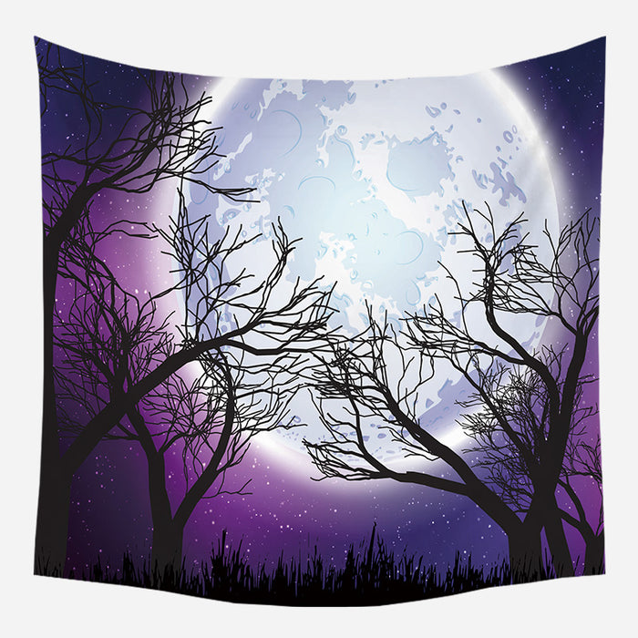 Purple Night Tapestry Wall Hanging Tapis Cloth