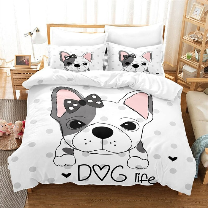 Animal & Cartoon Pattern Duvet Cover And Pillowcase Set