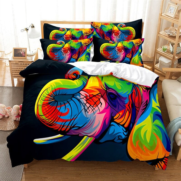 Colorful Animals Digital Printed Bedding Set