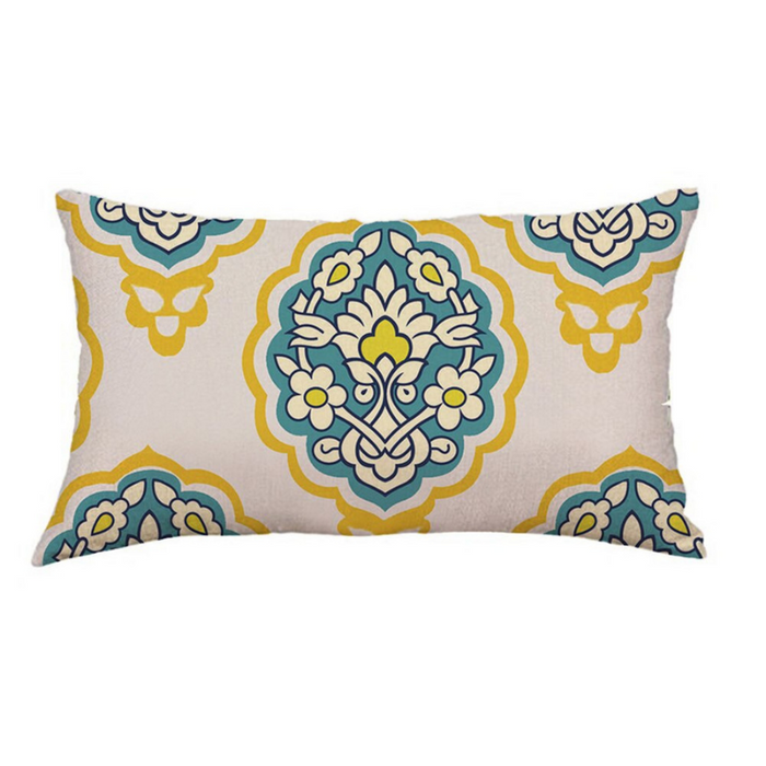 Geometric Design Printed Rectangular Pillow Cover