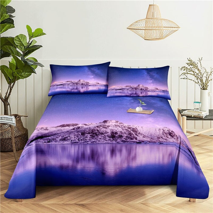 3 Sets Mountain Printed Bedding