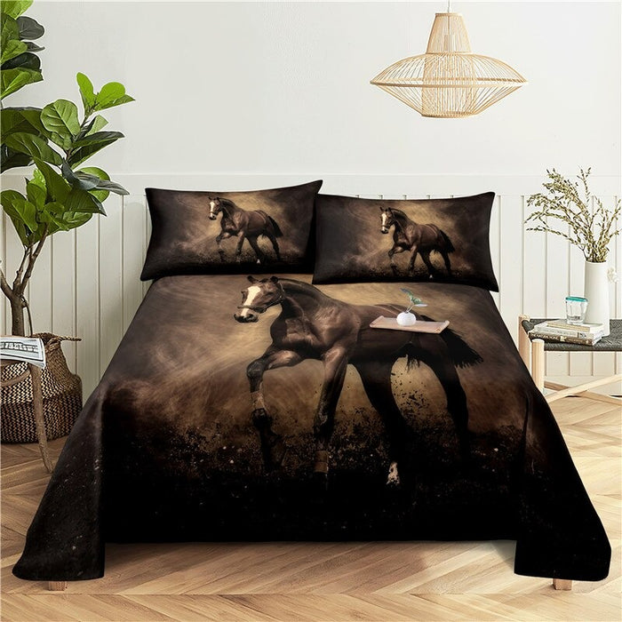 3 Sets Beautiful Horse Print Bedding Set