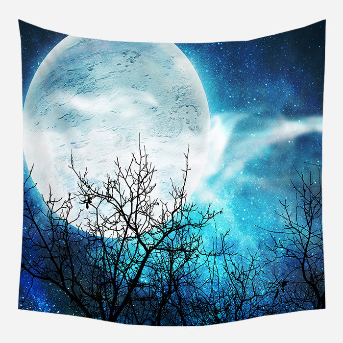 Blue Night Tapestry Wall Hanging Tapis Cloth