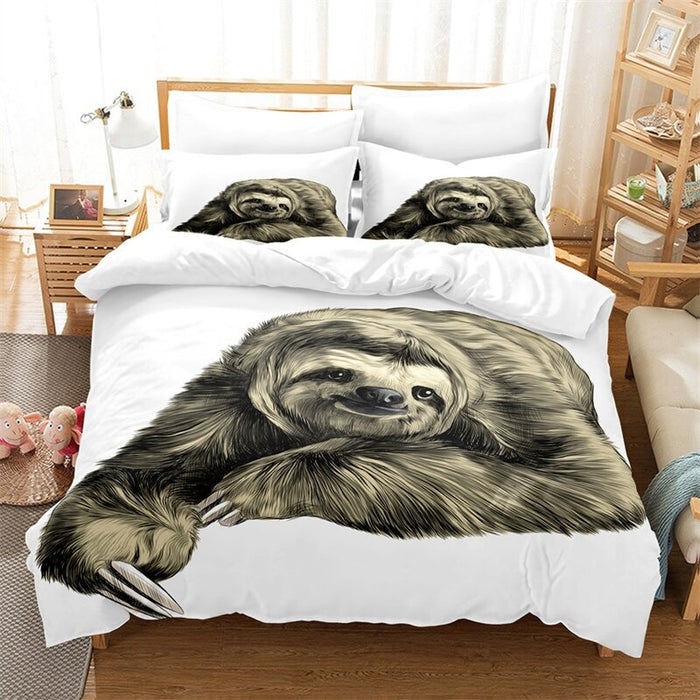 Animal & Cartoon Pattern Duvet Cover And Pillowcase Set