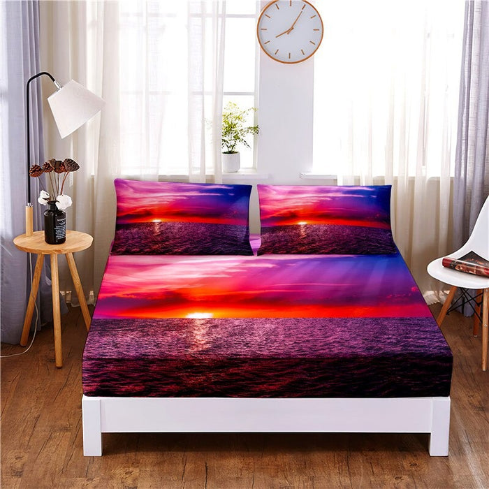 Afterglow Digital Printed 3pc Polyester Bedding Set