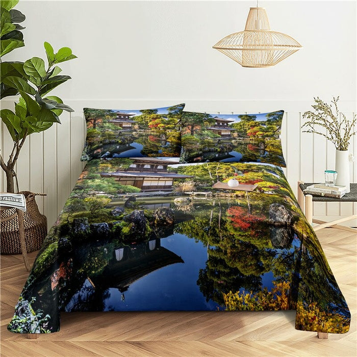 3 Sets Mountain Printed Bedding