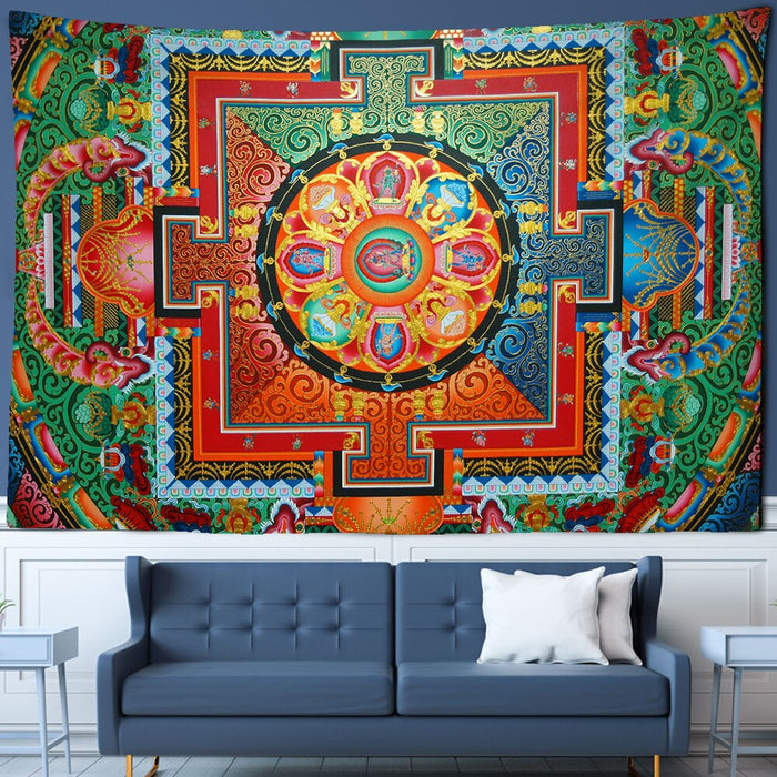 Mandala Print Tapestry Wall Hanging Tapis Cloth