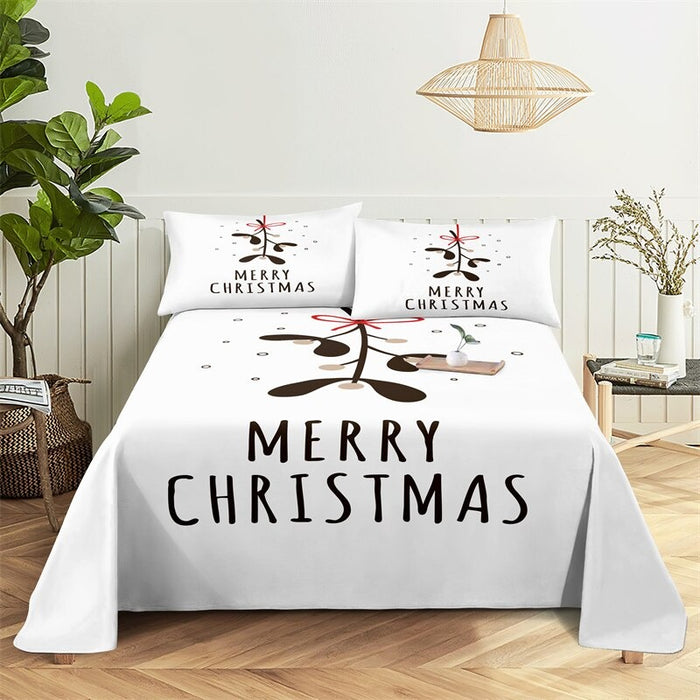 Christmas Bed Sheets And Pillowcases Complete Set