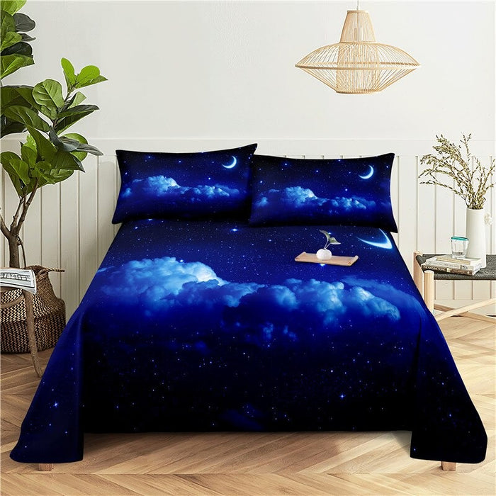 Night View Scene Print Bedding Set