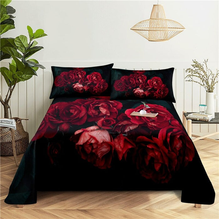 3 Sets Pretty Flower Pillowcase Bedding
