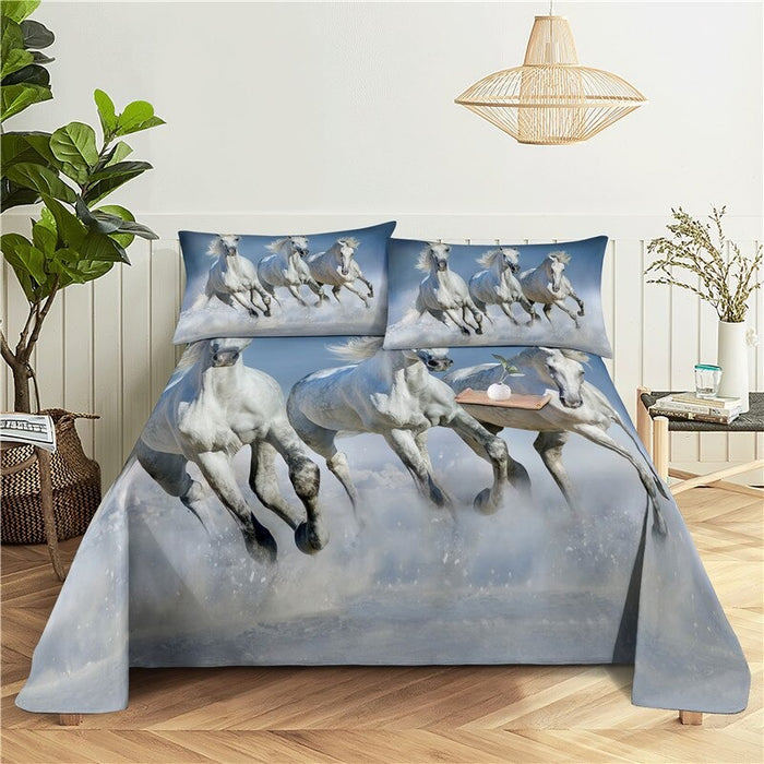 3 Sets Beautiful Horse Print Bedding Set