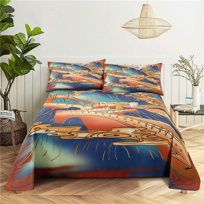 Landscape Painting Printed Bedding Set