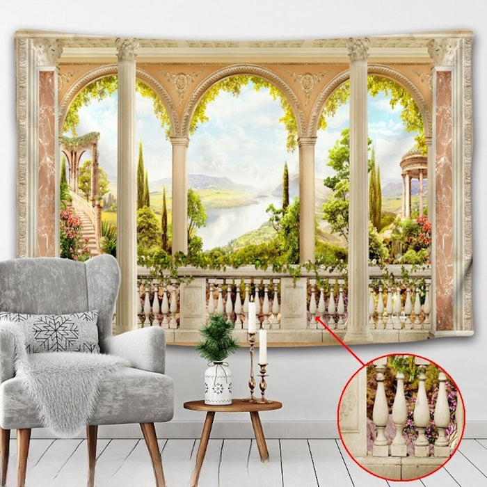 Scenery Printed Tapestry Wall Hanging Tapis Cloth