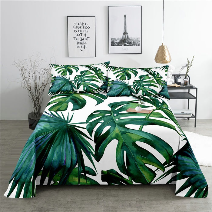 Banana Leaf Print Bedding Set