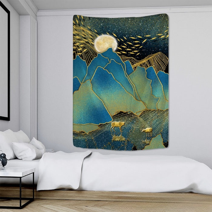 Modern Artwork Paintings Tapestry Wall Hanging Tapis Cloth