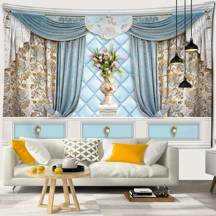 Curtain Pattern Tapestry Wall Hanging Tapis Cloth